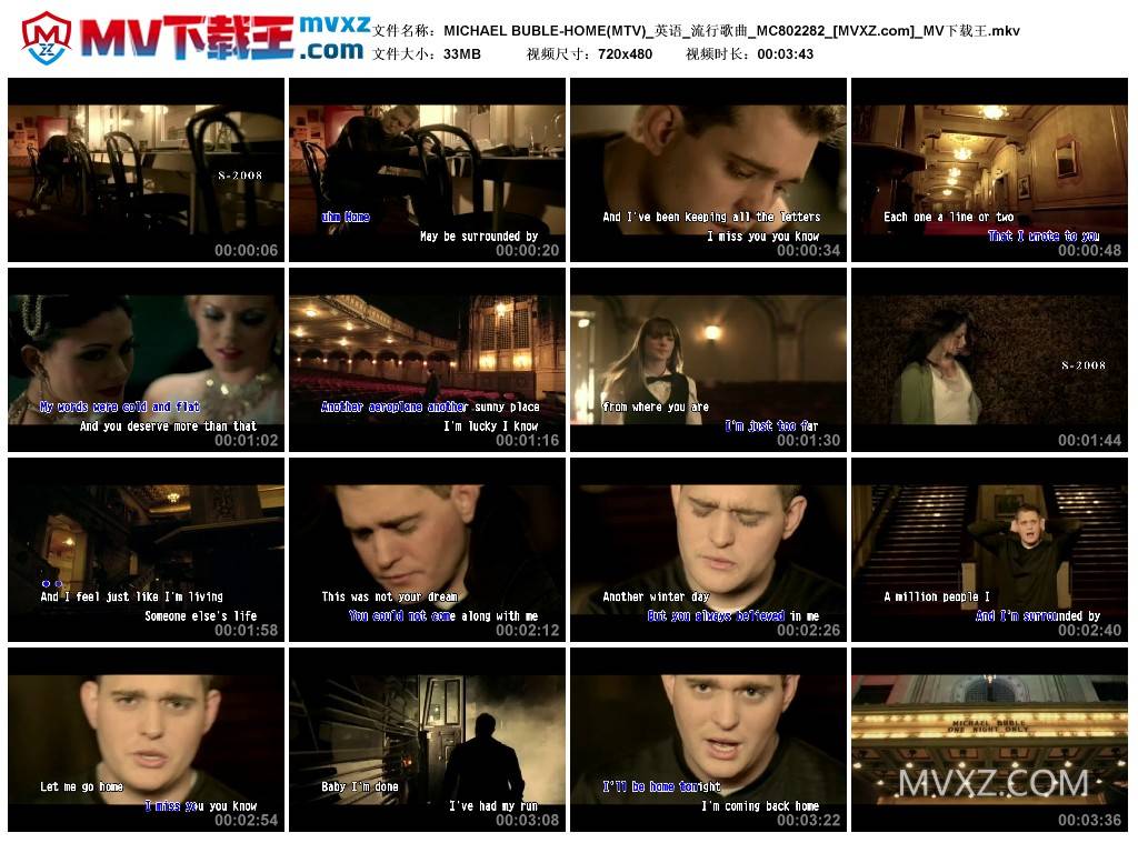 MICHAEL BUBLE-HOME(MTV)_英语_流行歌曲_MC802282